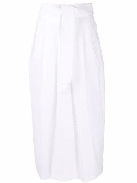 Fabiana Filippi belted cotton midi skirt White GND272W4120000D410