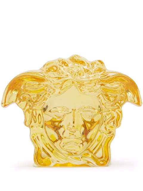 Versace Medusa Lumiere crystal paperweight Yellow 2066532150849116