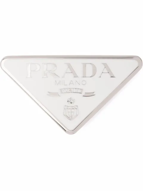 Prada triangle-logo hair clip White 1IF0502BA6