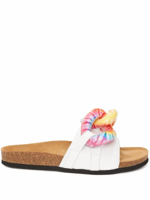JW Anderson Chain slip-on slides White ANW36015A15101
