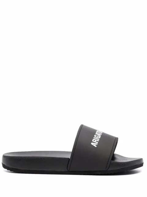Axel Arigato logo-print slides Black 77004