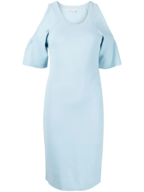 Stella McCartney cold-shoulder dress Blue 604380S2076