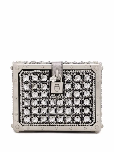 Dolce & Gabbana Jacquard Dolce Box top-handle bag White BB7165AY586