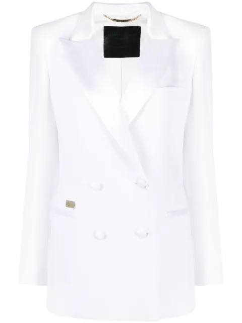 Philipp Plein box-fit blazer White PABCWRF0478PTE003N
