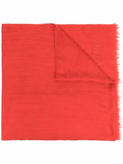 Louis Vuitton Pre-Owned 2010s frayed cashmere shawl Red 131287