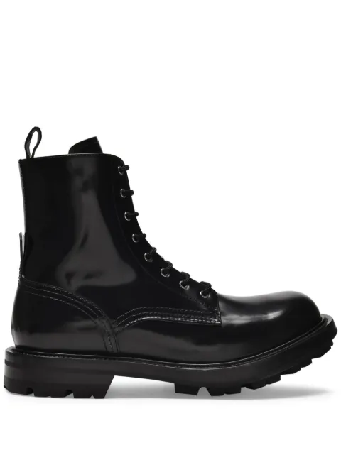 Alexander McQueen high-shine ankle boots Black 651621WHZ80