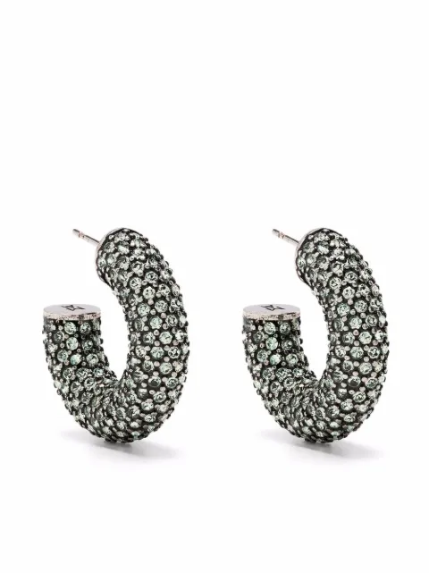 Amina Muaddi Cameron small hoop earrings Silver CAMERONHOOPSMALL