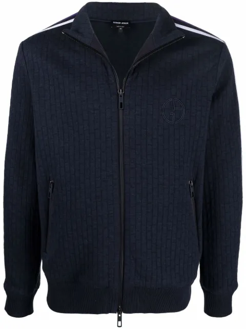 Giorgio Armani side stripe detail sweater Blue 3LSB52SJBAZ