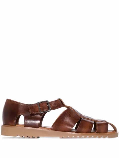 Paraboot Pacific leather sandals Brown 123317
