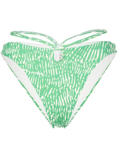 SIMKHAI Aliana cut-out bikini bottom Green 1229018SWPRINT
