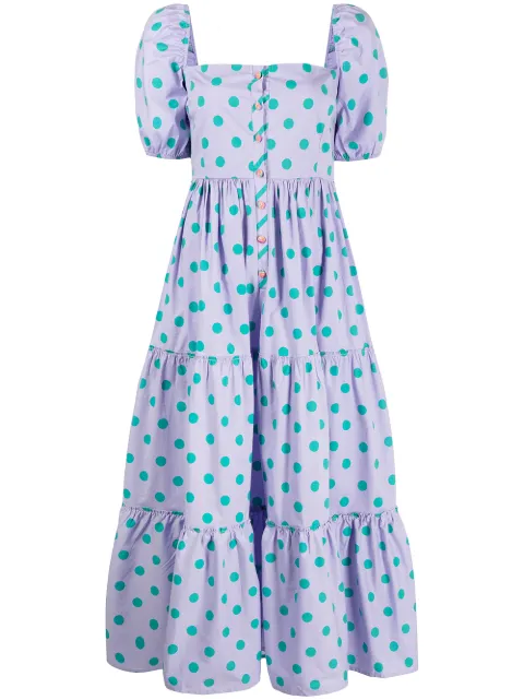 Pitusa Play Praire polka dot dress Purple RE22PPPD