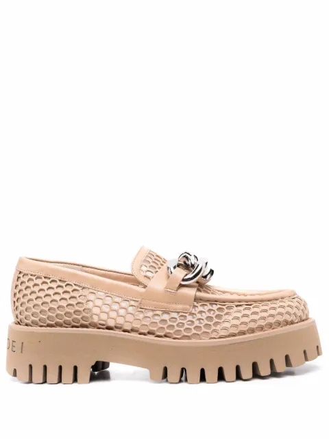 Casadei chain-trimmed platform loafers Neutrals 1D218S0401C1310