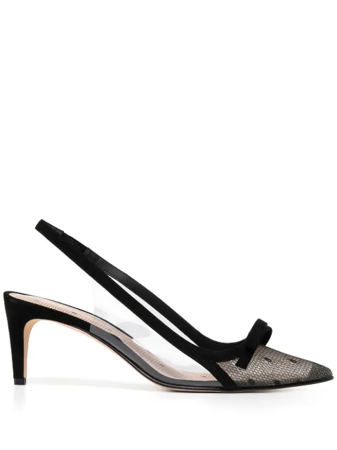 RED(V) Sandie pointed-toe slingback pumps Black QS0C04MKP
