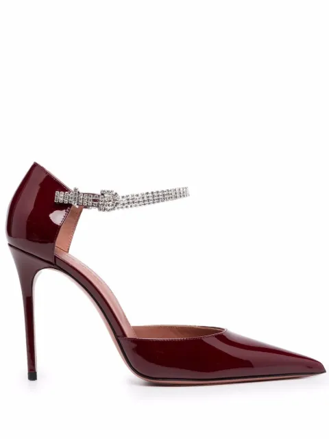 Amina Muaddi Ursina crystal-embellished pumps Red URSINAPUMP