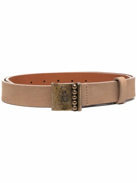 Gianfranco Ferré Pre-Owned 1990s stud detailing buckle belt Neutrals GFFE120AZ