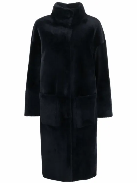Liska reversible shearling coat Blue LSKKK3206