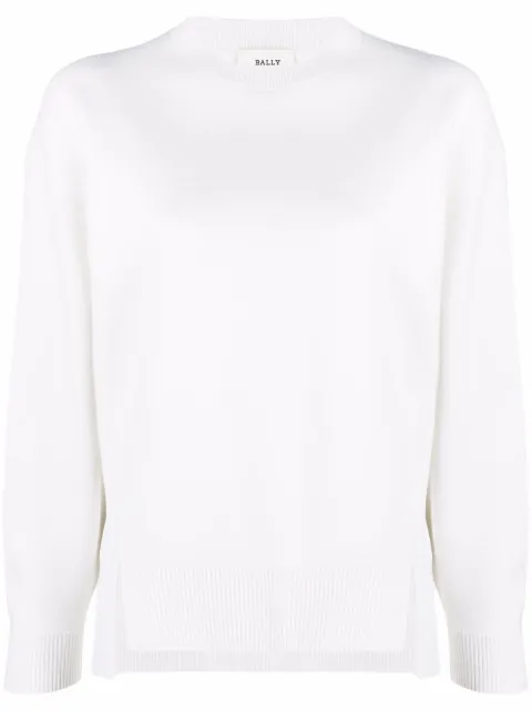 Bally front-slit detail jumper White 6300877