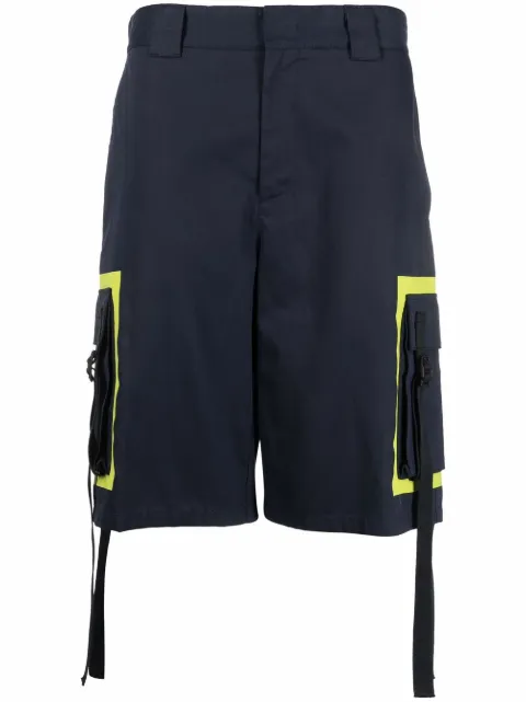 MSGM tassel-detail knee-length shorts Blue 3240MB01227002