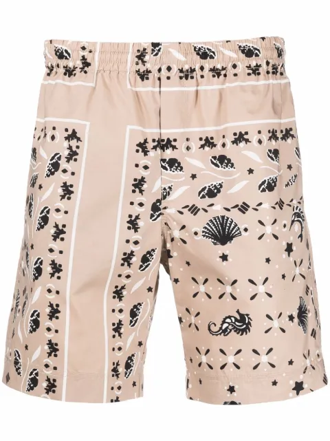 MSGM paisley print shorts Neutrals 3240MB06B227052