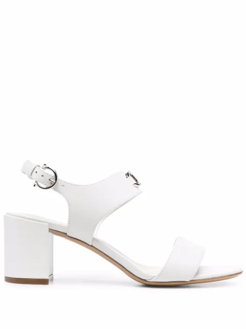 Ferragamo Gancini-logo sandals White 749553