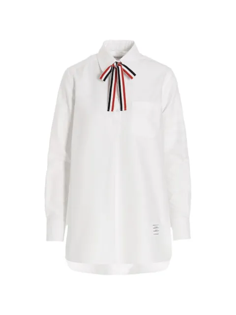 Thom Browne RWB bow-tie blouson shirt White FLL139A06496