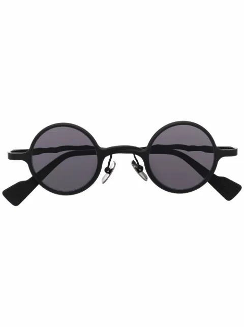 Kuboraum knarled-arm rounded sunglasses Black Z17