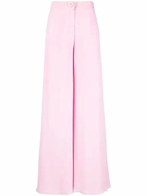 Moschino high-waisted flared trousers Pink A03290437