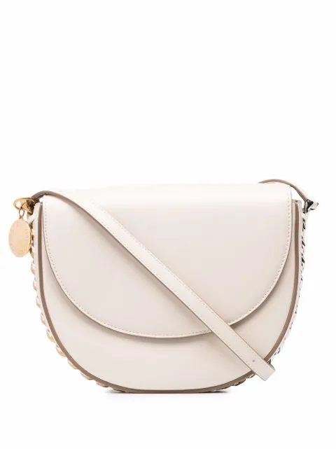 Stella McCartney Frayme medium flap shoulder bag Neutrals 7B0006W8839