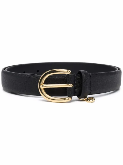 Lauren Ralph Lauren charm-detail leather belt Black 412802952004BLACK
