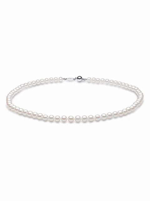 Yoko London 18kt white gold Classic 6mm Freshwater pearl necklace Silver YKFS60187