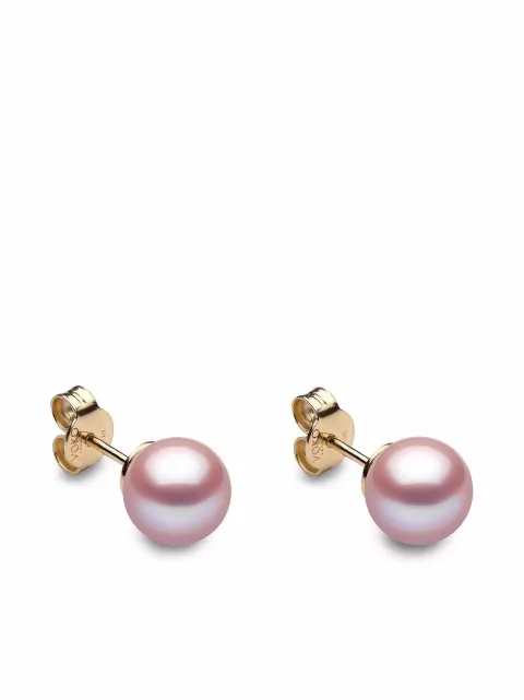 Yoko London Classic 18K yellow gold pink freshwater pearl stud earrings Gold EYK11198068