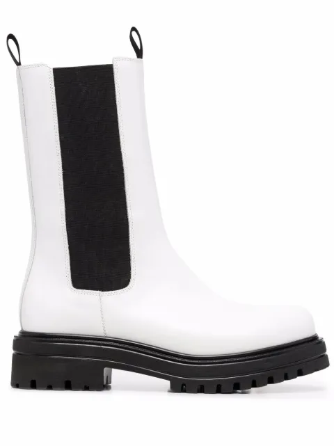 Scarosso Naomi leather boots White NAOMICHELWHIPOLI