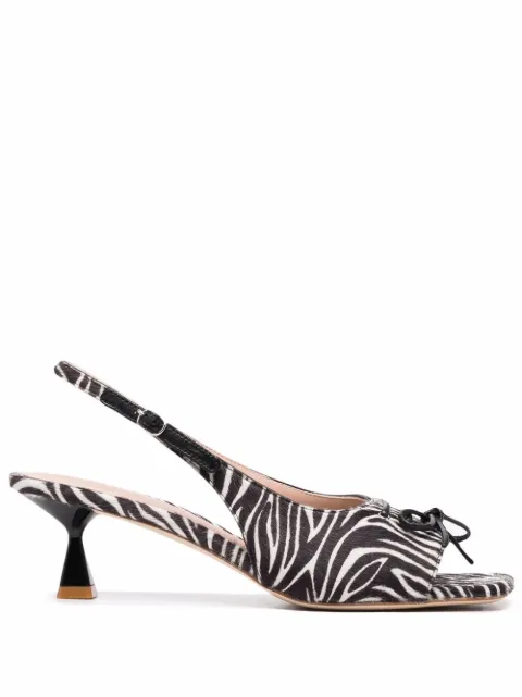 Scarosso Bella zebra-print pumps Black BELLAPUMPZEBPONY