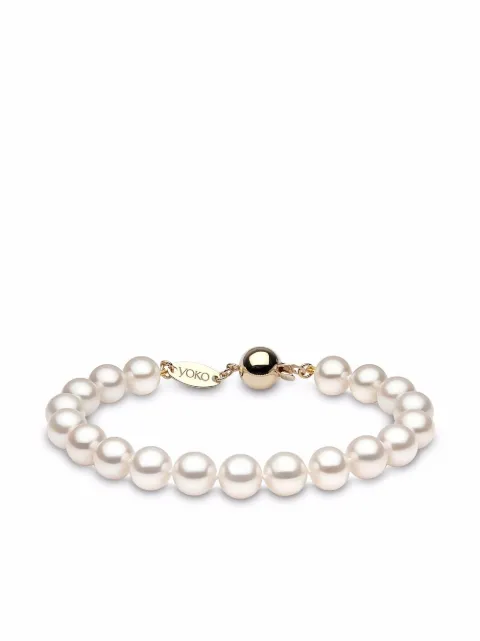 Yoko London 18kt yellow gold Classic 8mm Freshwater Pearl bracelet Gold YKFS80076