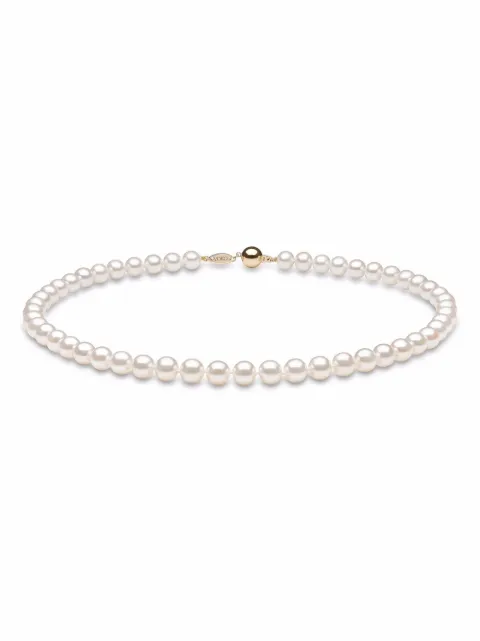 Yoko London 18kt yellow gold Classic 8mm Freshwater pearl necklace Gold YKFS80186