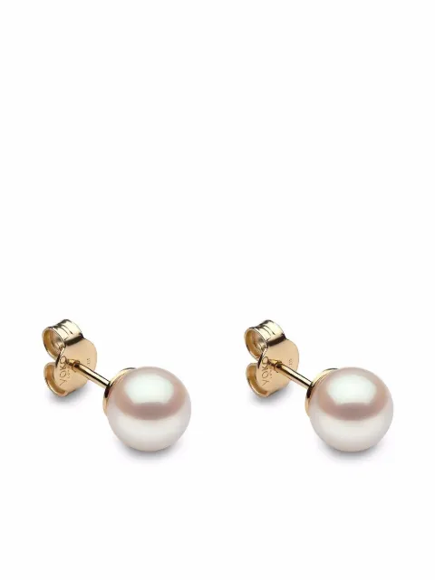 Yoko London 18kt yellow gold Classic 7mm Akoya pearl stud earrings Gold EYK109706AA
