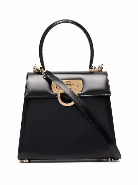 Ferragamo iconic top handle S Black 749021