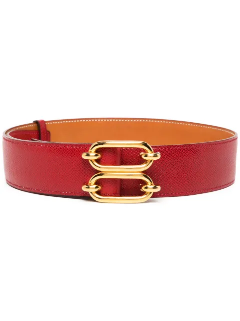 Hermès Pre-Owned pre-owned Chaîne d'Ancre reversible belt Red CSSR1121HERBE
