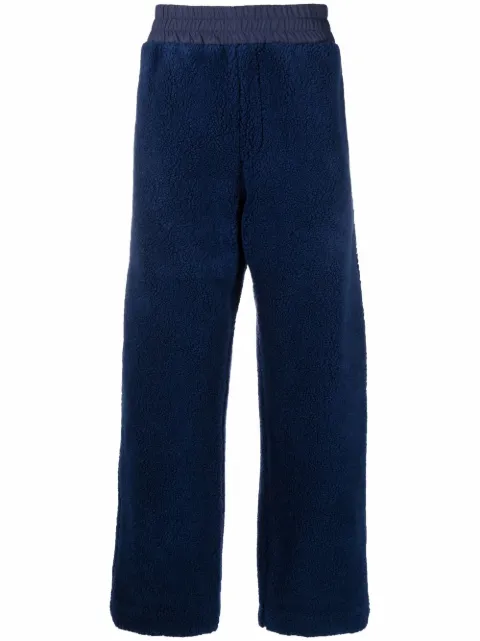 FENDI fleece straight-leg track pants Blue FB0758AI6H