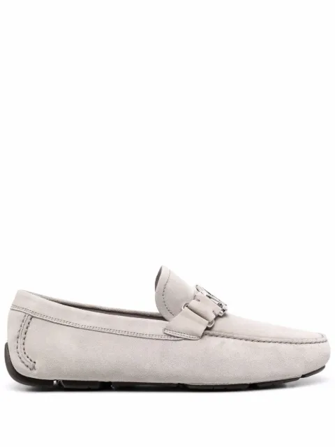 Ferragamo Peter logo-plaque loafers Grey 749439