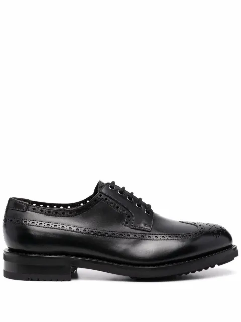 Ferragamo Marcus perforated derby shoes Black 751291