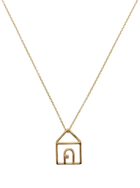 Aliita home pendant necklace Gold CASITABRILLANTEHOMEWITHDIAMONDNECKLACE