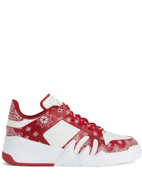 Giuseppe Zanotti Talon bandana-print sneakers Red RS20053002