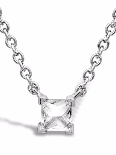 Pragnell 18kt white gold RockChic diamond solitaire necklace Silver F0561