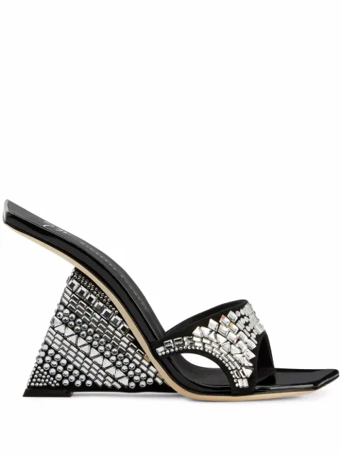 Giuseppe Zanotti Akira Shine wedge sandals Black E200100001