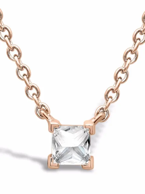 Pragnell 18kt rose gold RockChic diamond solitaire necklace Pink F0563