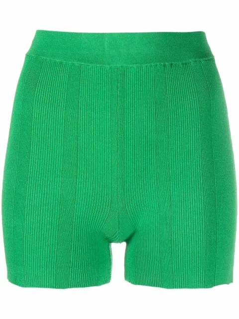 REMAIN ribbed slip-on shorts Green RM1053