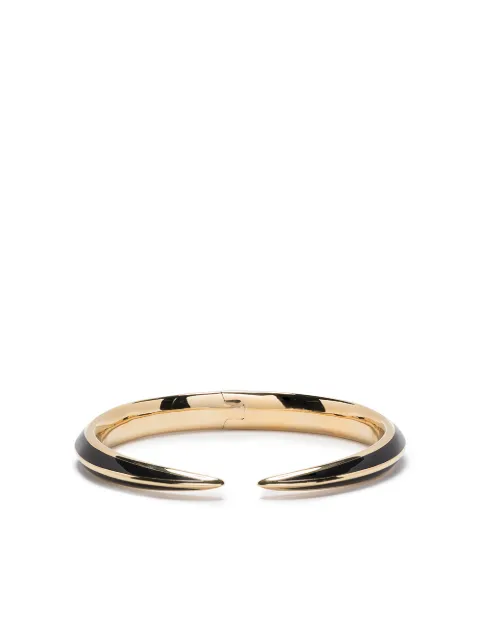 Shaun Leane Sabre Deco yellow gold vermeil-plated bangle Black SA086YVBKBZL