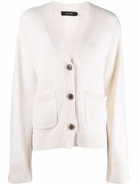 Lisa Yang Danni V-neck knitted cardigan White 202084