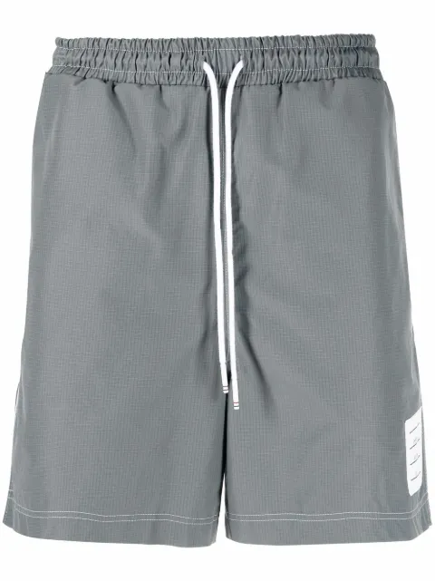 Thom Browne drawstring-waist track shorts Grey MJQ151A07651